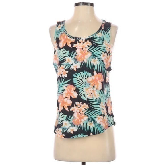 PINK Victoria Secret Tropical Print Muscle Tank - Picture 1 of 5
